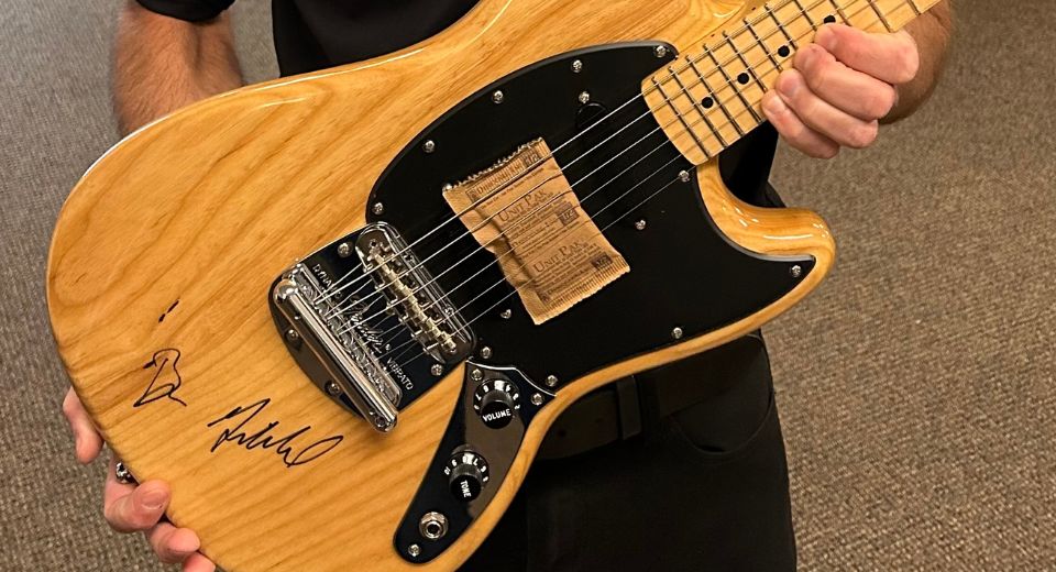 Custom Fender Guitar Signed by Ben Gibbard
