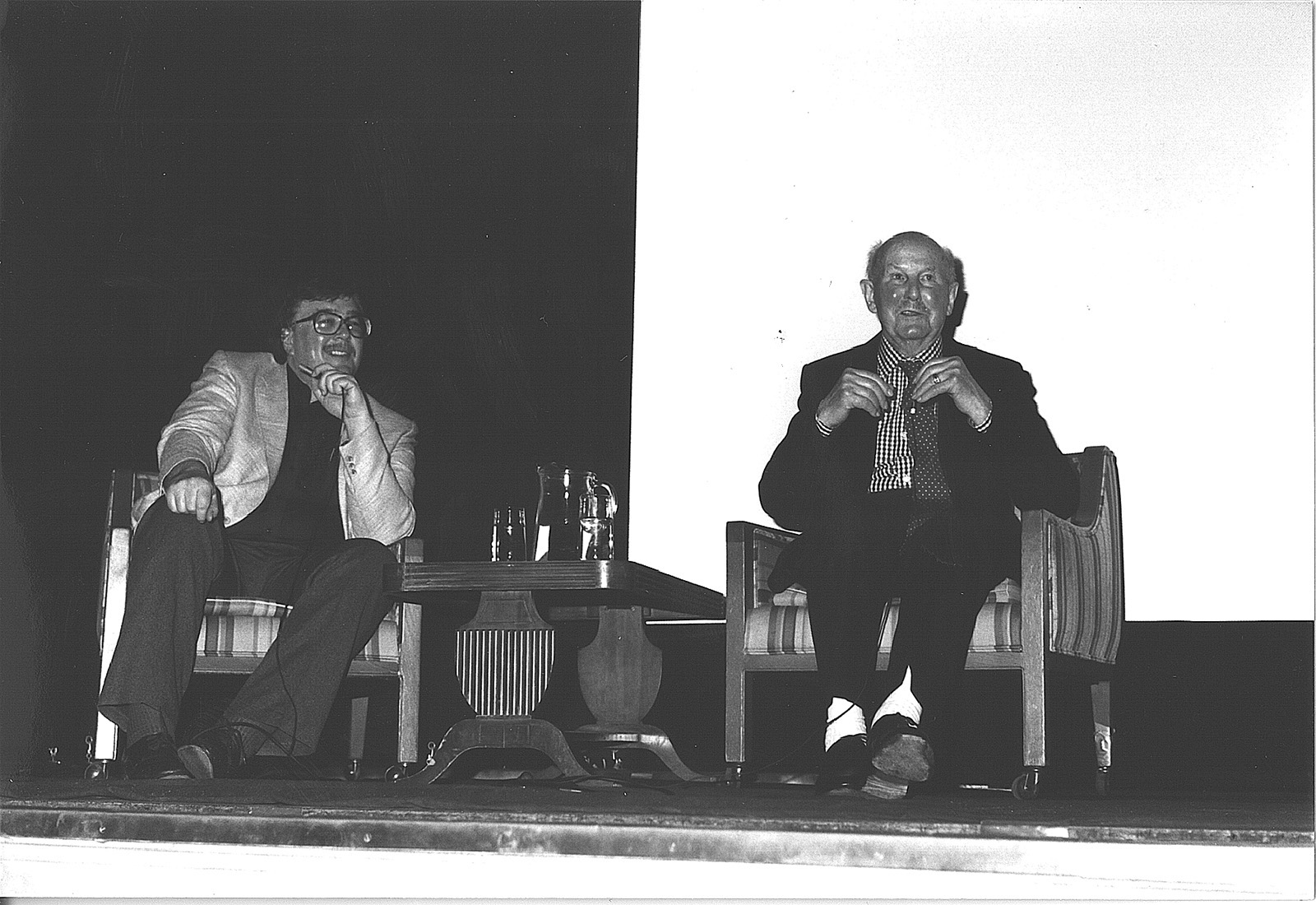 Director and screenwriter, Michael Powell on stage at the May 20 screening of his film, A Matter of Life and Death