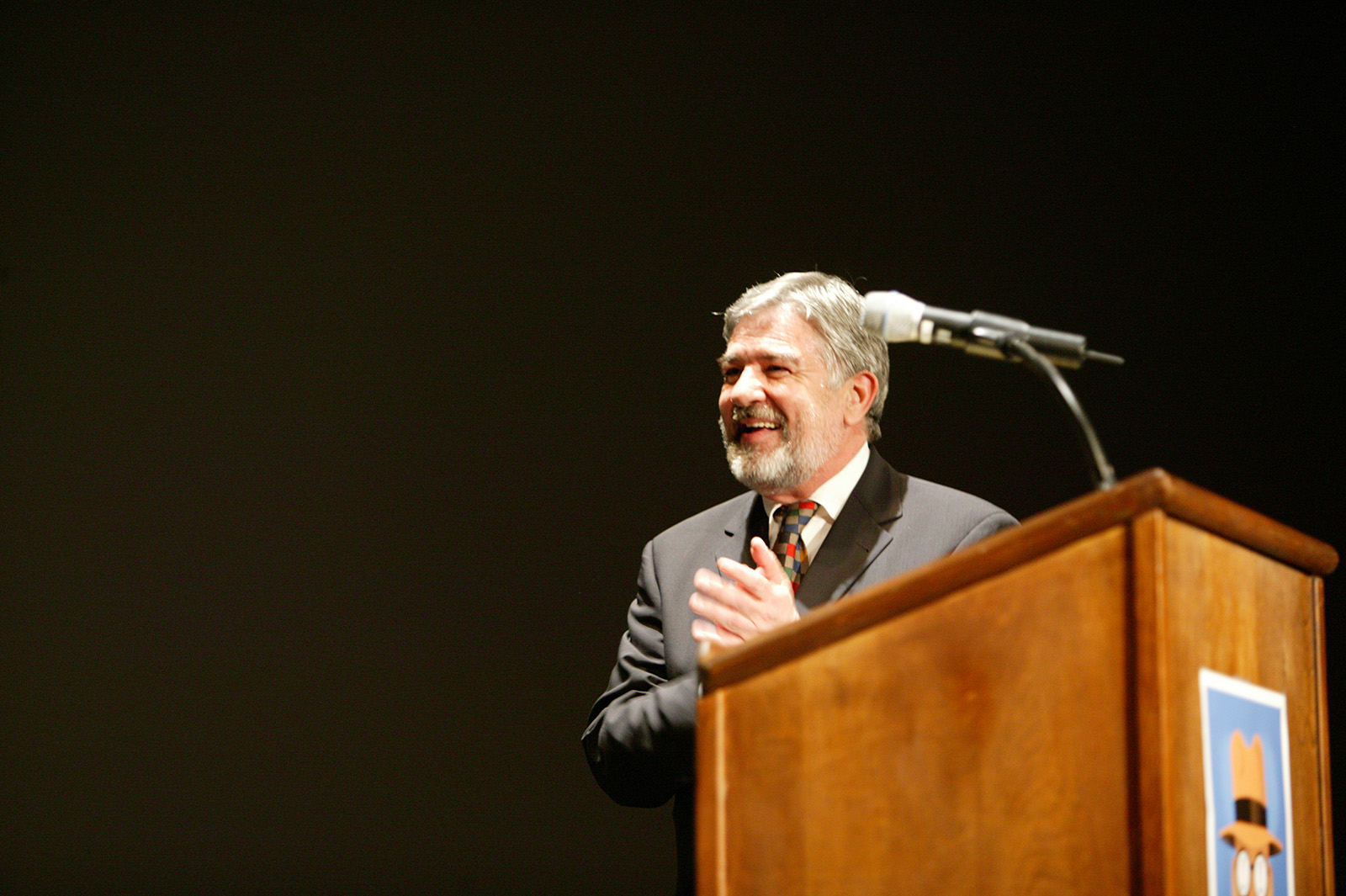 Festival founder, Darryl Macdonald, introducing the opening night film, Valentine, from the stage of the Paramount Theatre