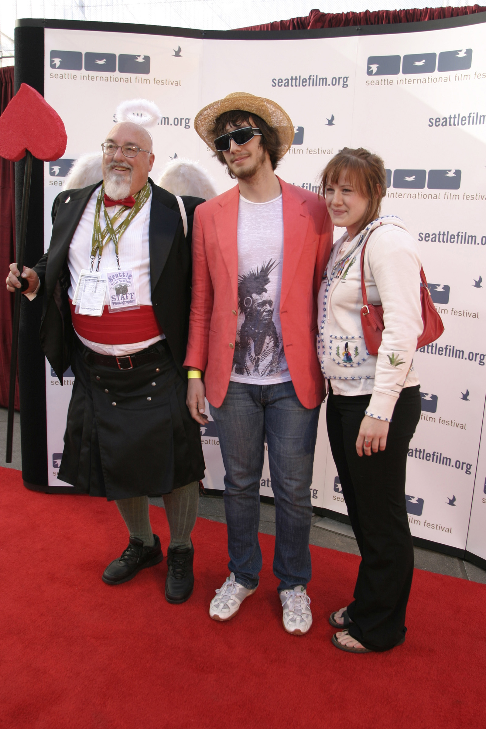 Guests pose on the red carpet at McCaw Hall for Opening Night festivities, including a screening of the film, Son of Rambow