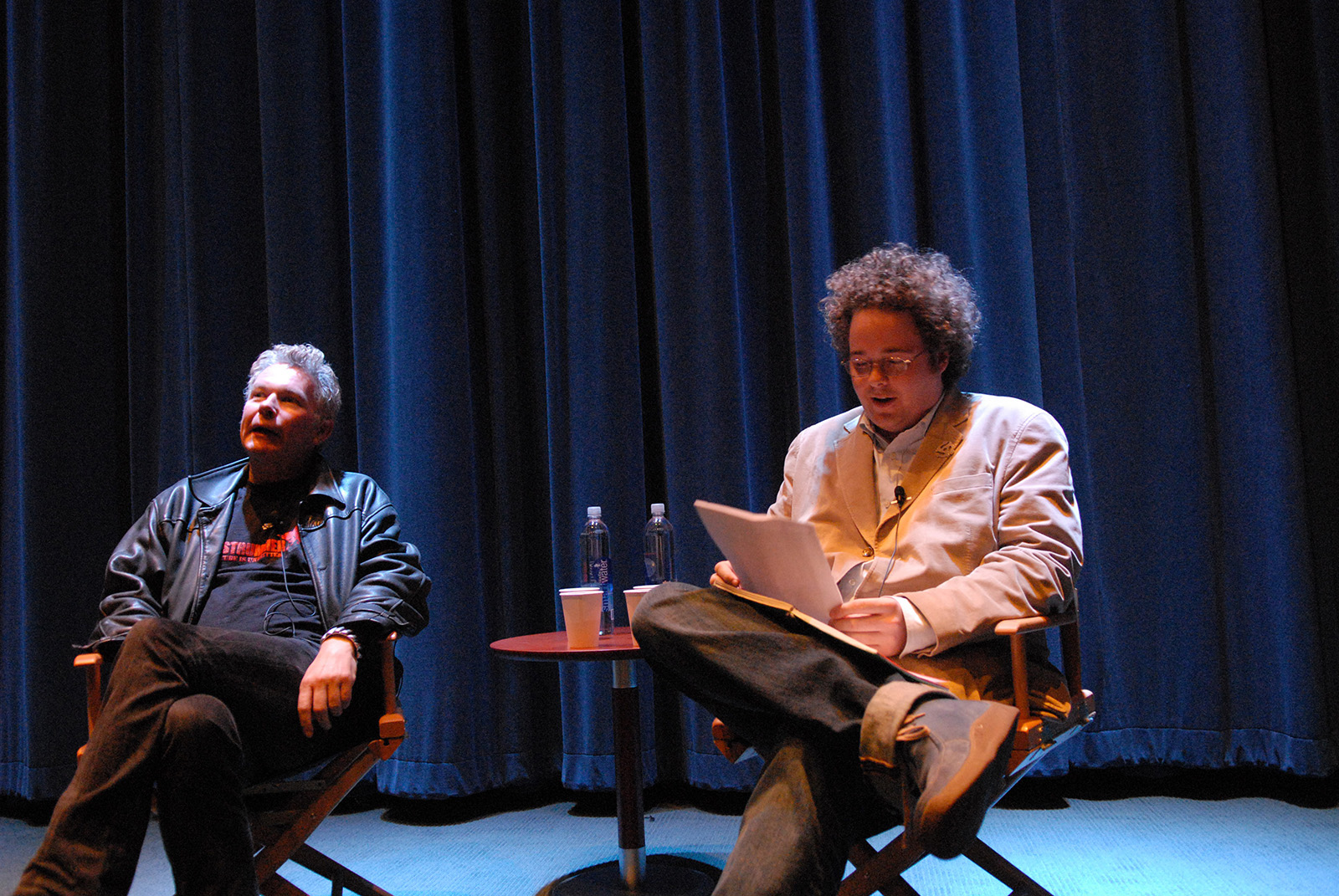 Director, Julien Temple, sits with musician/critic, Sean Nelson, for the program, A Conversation with Julien Temple, which was followed by a screening of Joe Strummer: The Future Is Unwritten