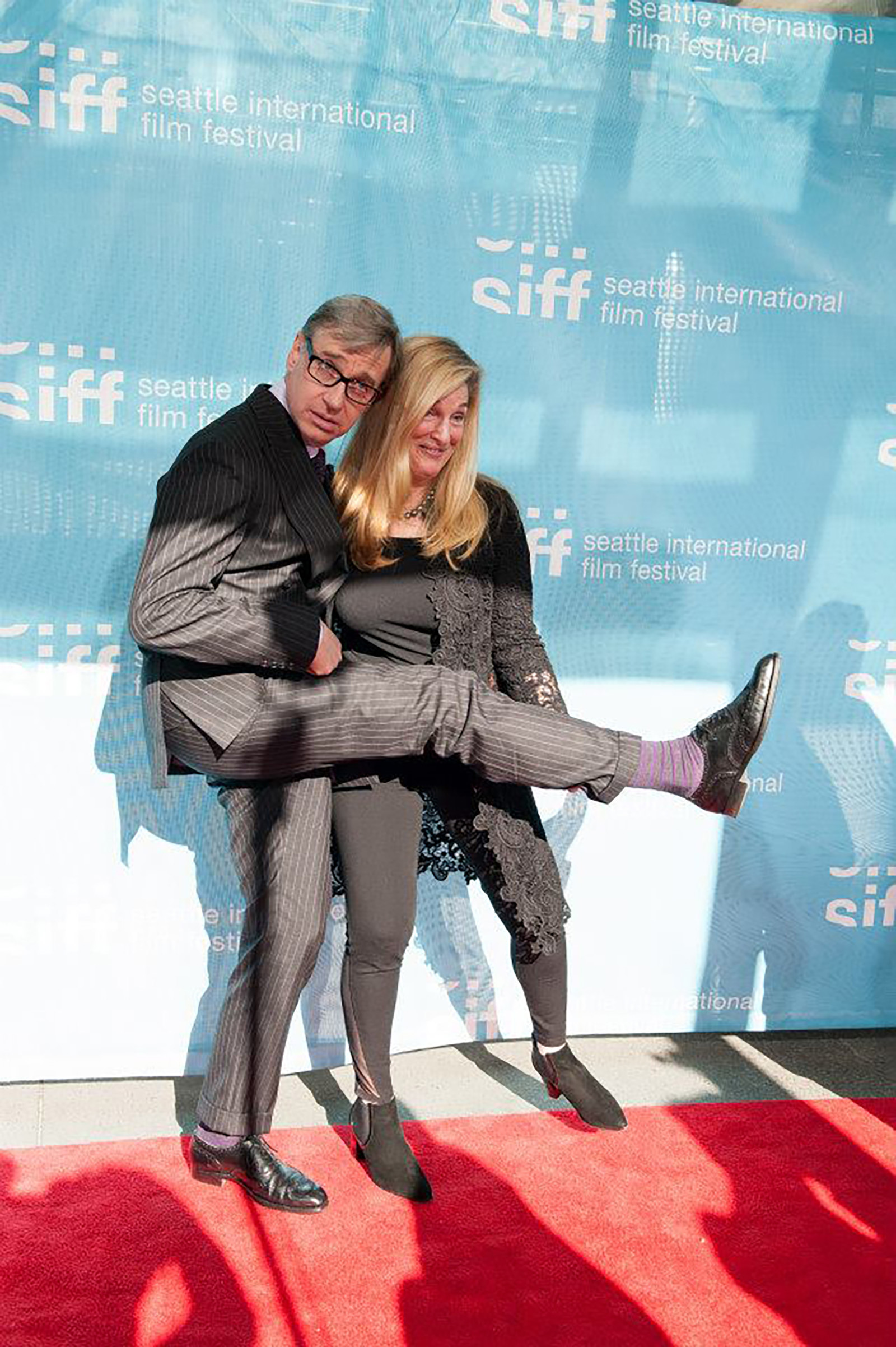 Director, Paul Feig, with wife, Laurie Feig, on the McCaw Hall red carpet for Opening Night, which included a screening of Paul's film, Spy