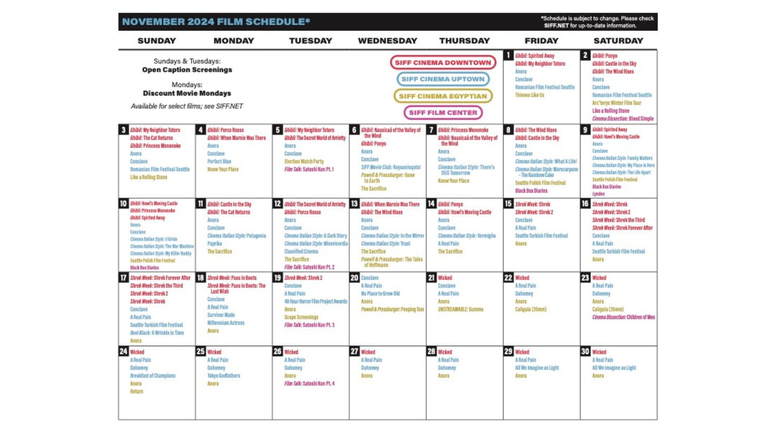 Nov 2024 at SIFF Cinemas